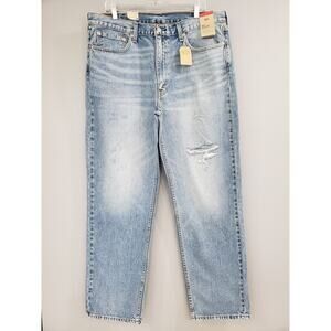 NEW - Mens Levi’s 550 Denim‎ Jeans Relaxed Taper Sz 38x34 Distressed Blue